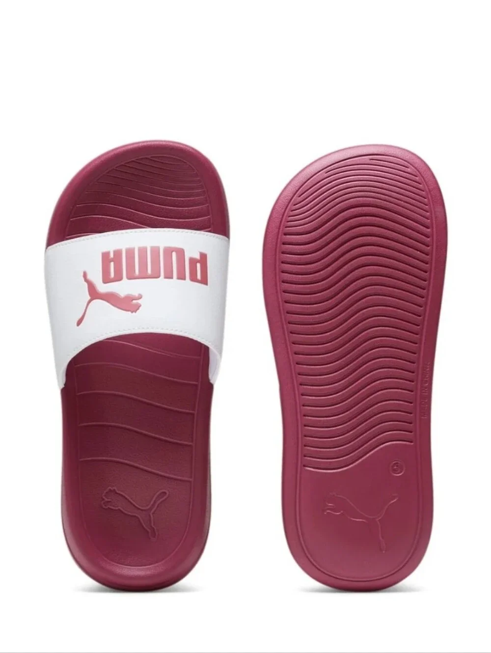 Puma PopCat 20 Slide Sandals- White/Pinktastic